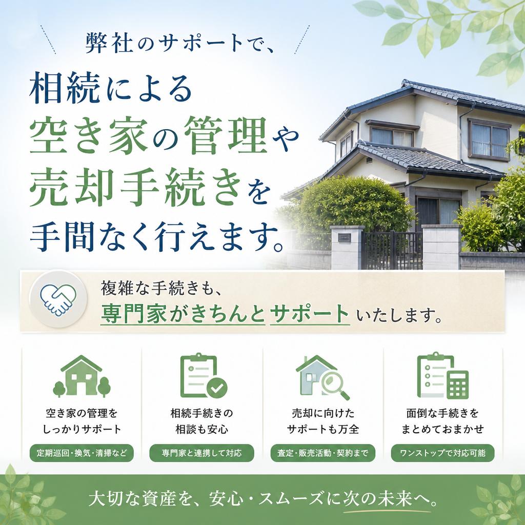手間いらずの空き家管理と売却手続き