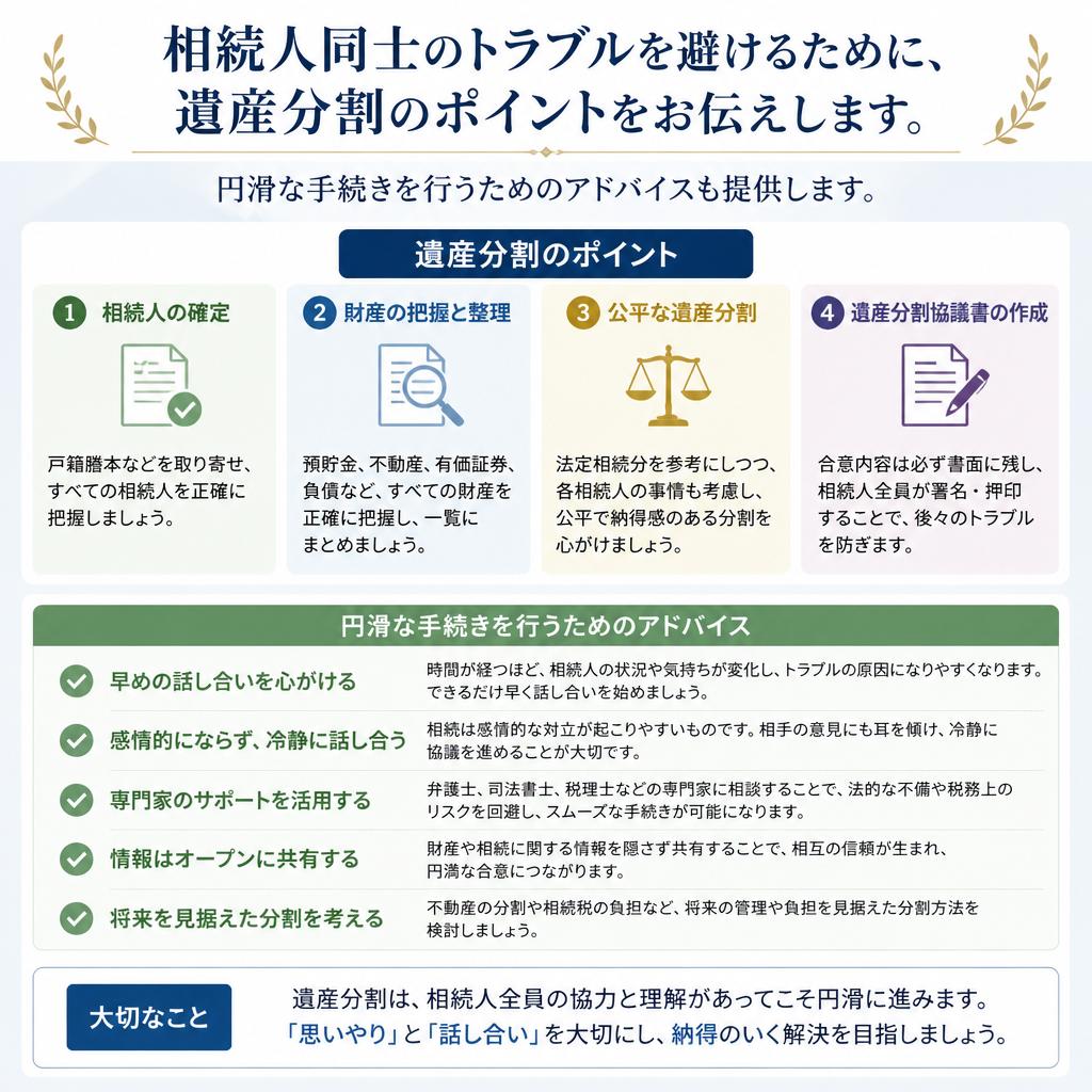 遺産分割をスムーズに行うためのポイント