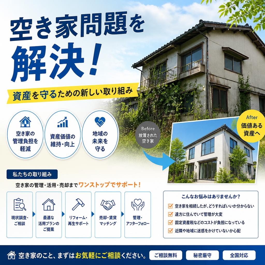 空き家問題を解決！資産を守るための新しい取り組み