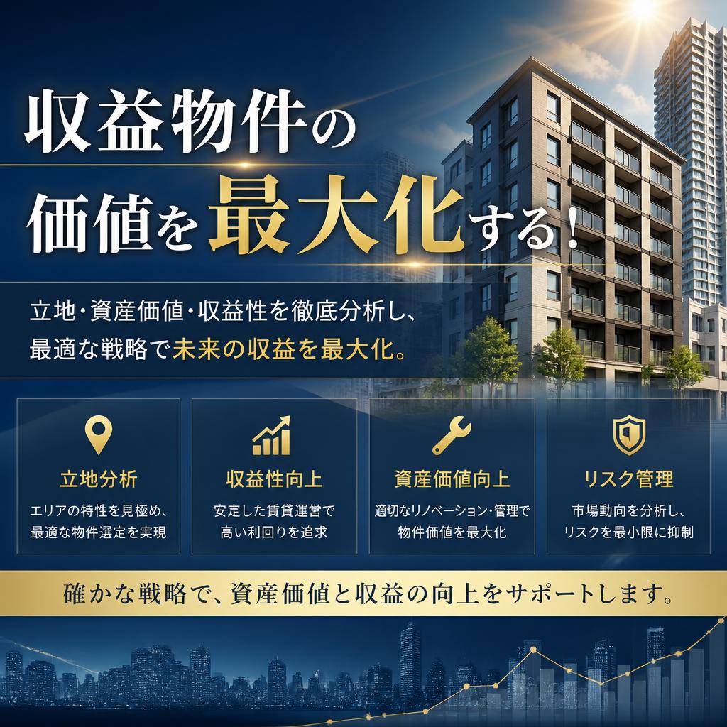 収益物件の価値を最大化する！