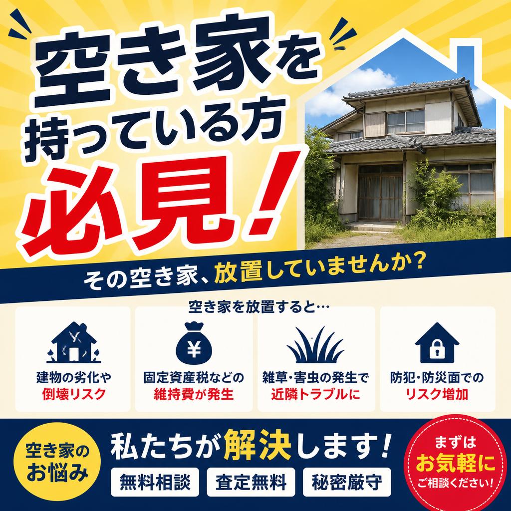 空き家を持っている方必見！