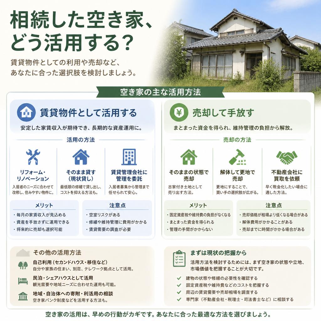 相続した空き家の活用方法