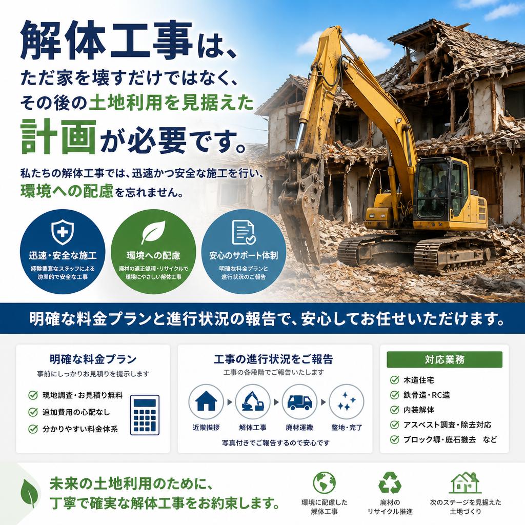 安心の解体工事プラン