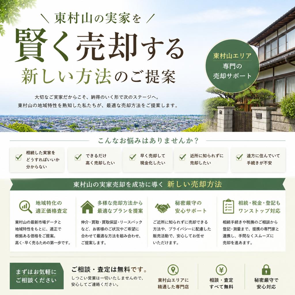 東村山の実家を賢く売却する新しい方法のご提案