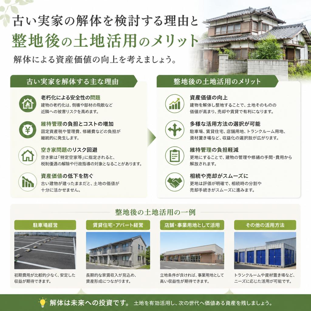 解体や整地のメリット