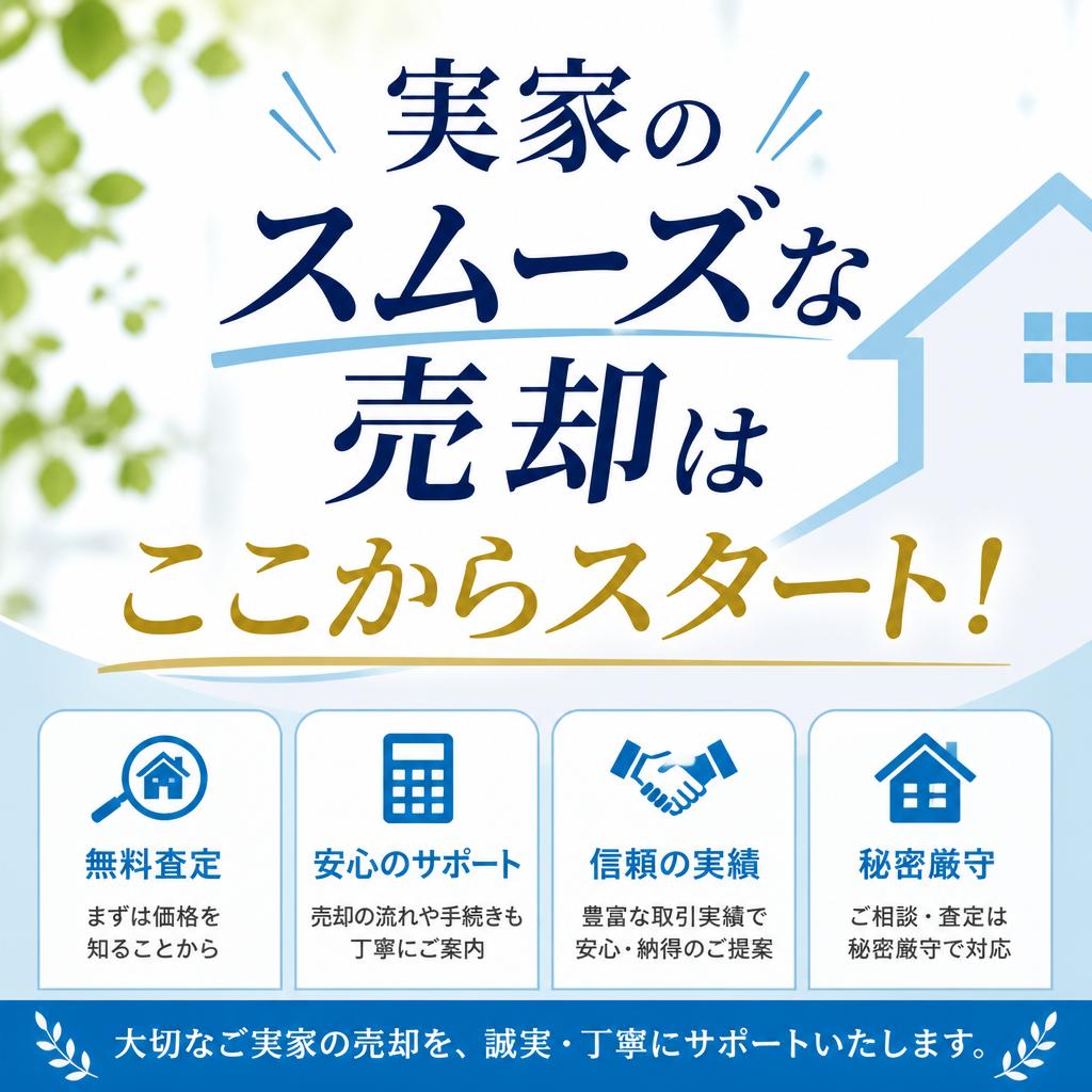 実家のスムーズな売却はここからスタート！