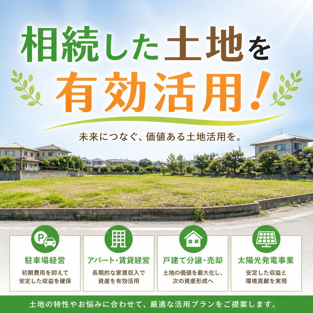相続した土地を有効活用！