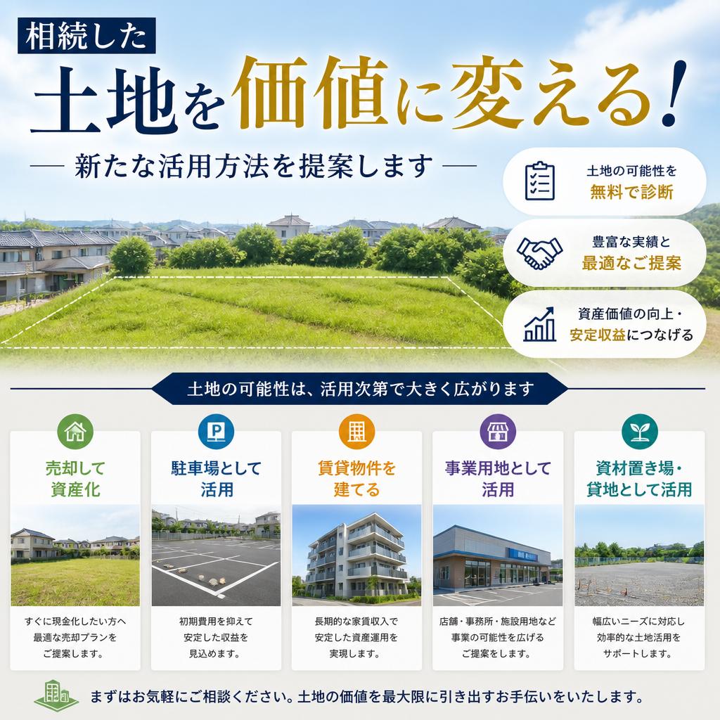 相続した土地を価値に変える！新たな活用方法を提案します