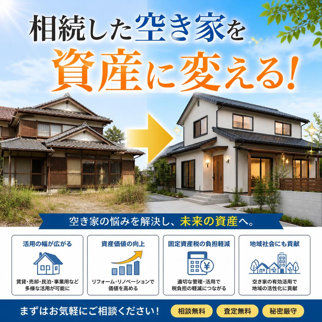 相続した空き家を資産に変える！