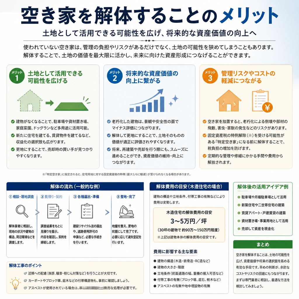 空き家の解体がもたらす利点