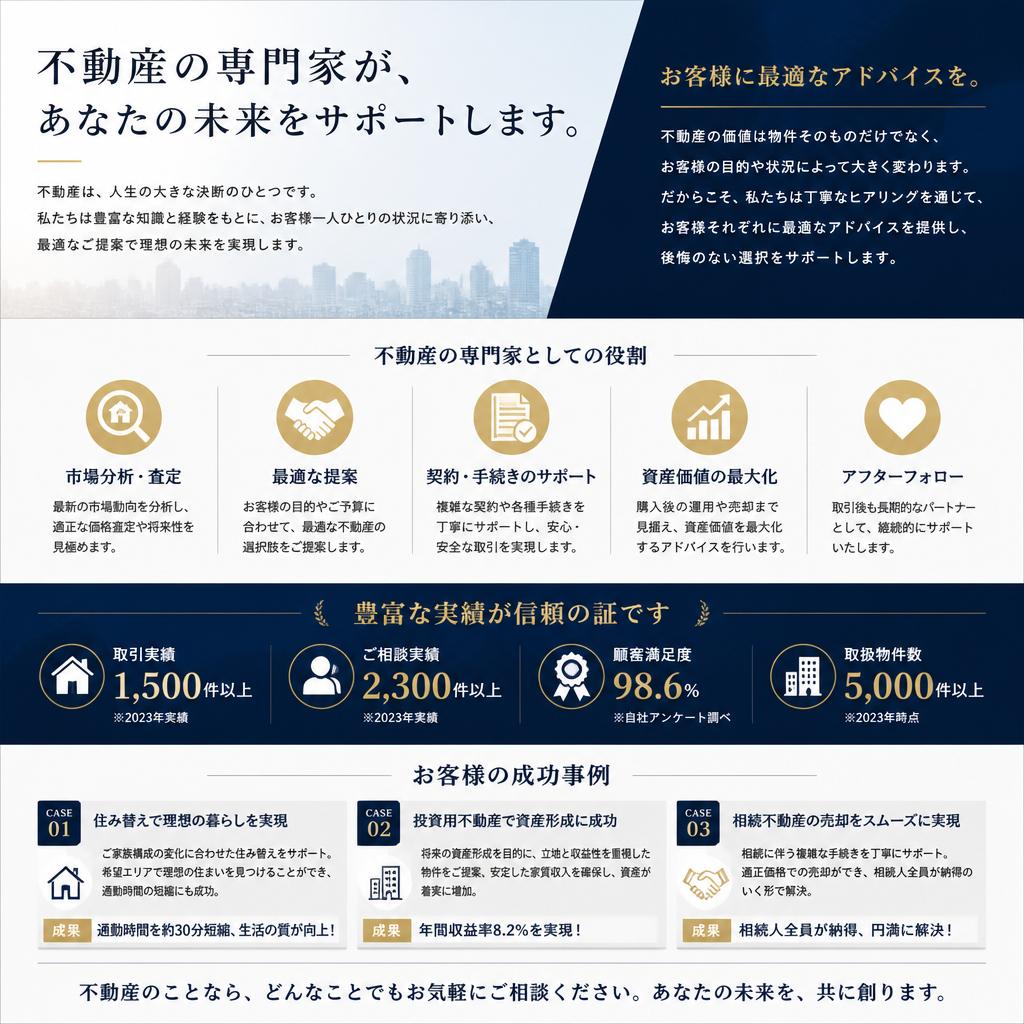 専門家とともに進める最適なプラン