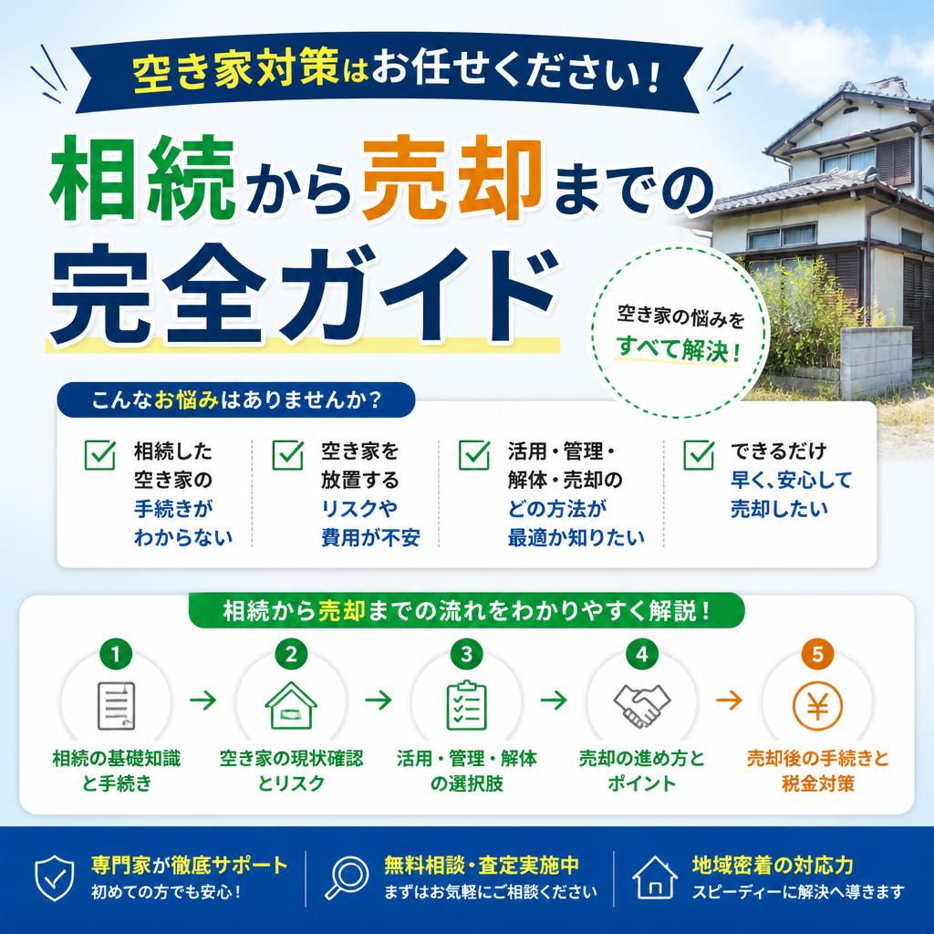 空き家対策はお任せください！相続から売却までの完全ガイド