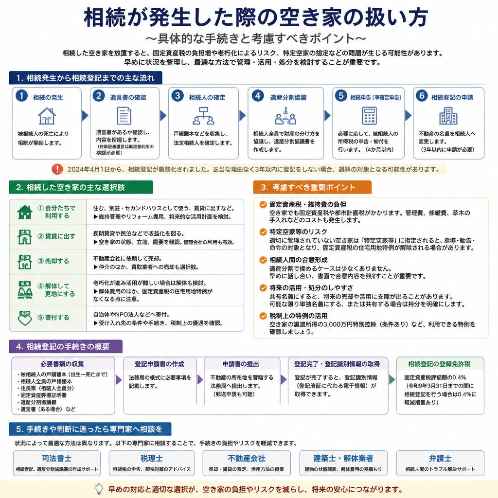 相続後の空き家、どうすればいい？