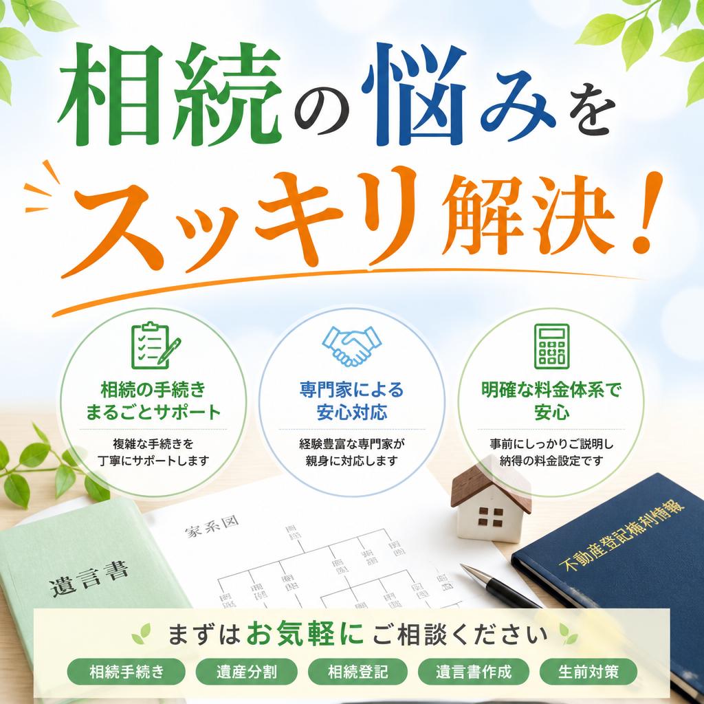 相続の悩みをスッキリ解決！