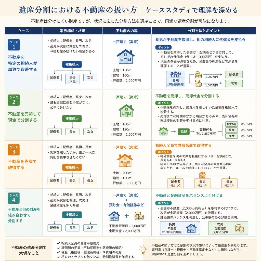 遺産分割における不動産の取り扱い