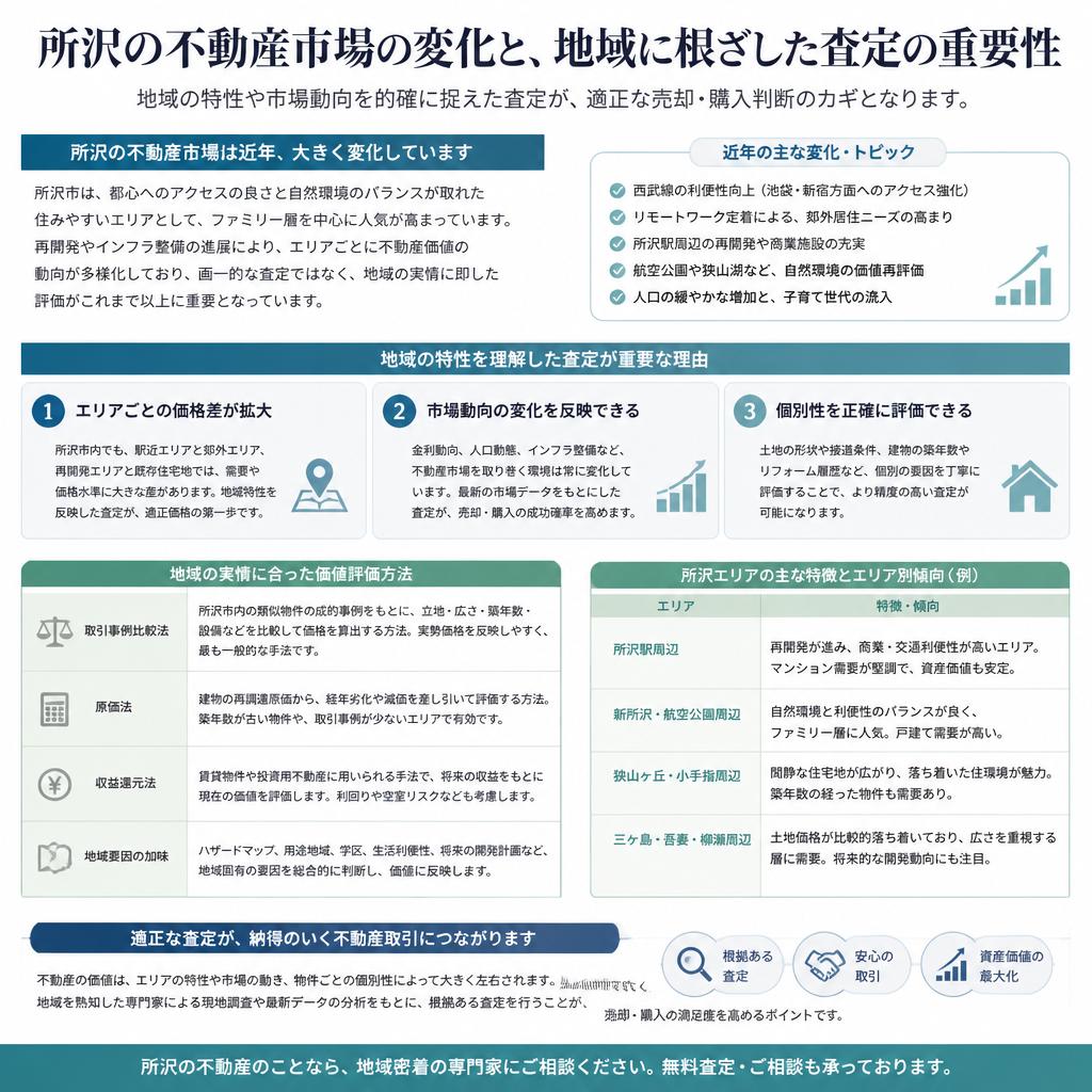 所沢における不動産市場の動向