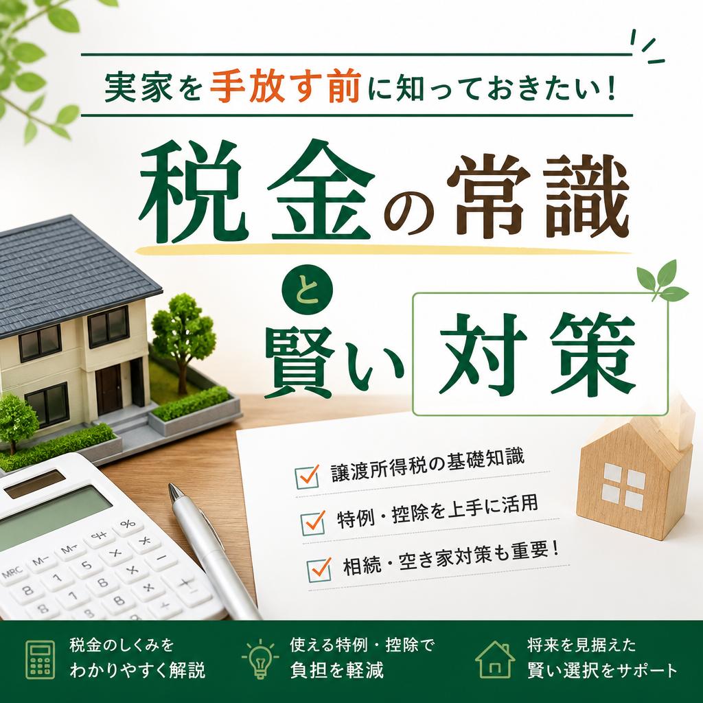 実家を手放す前に知っておきたい！税金の常識と賢い対策