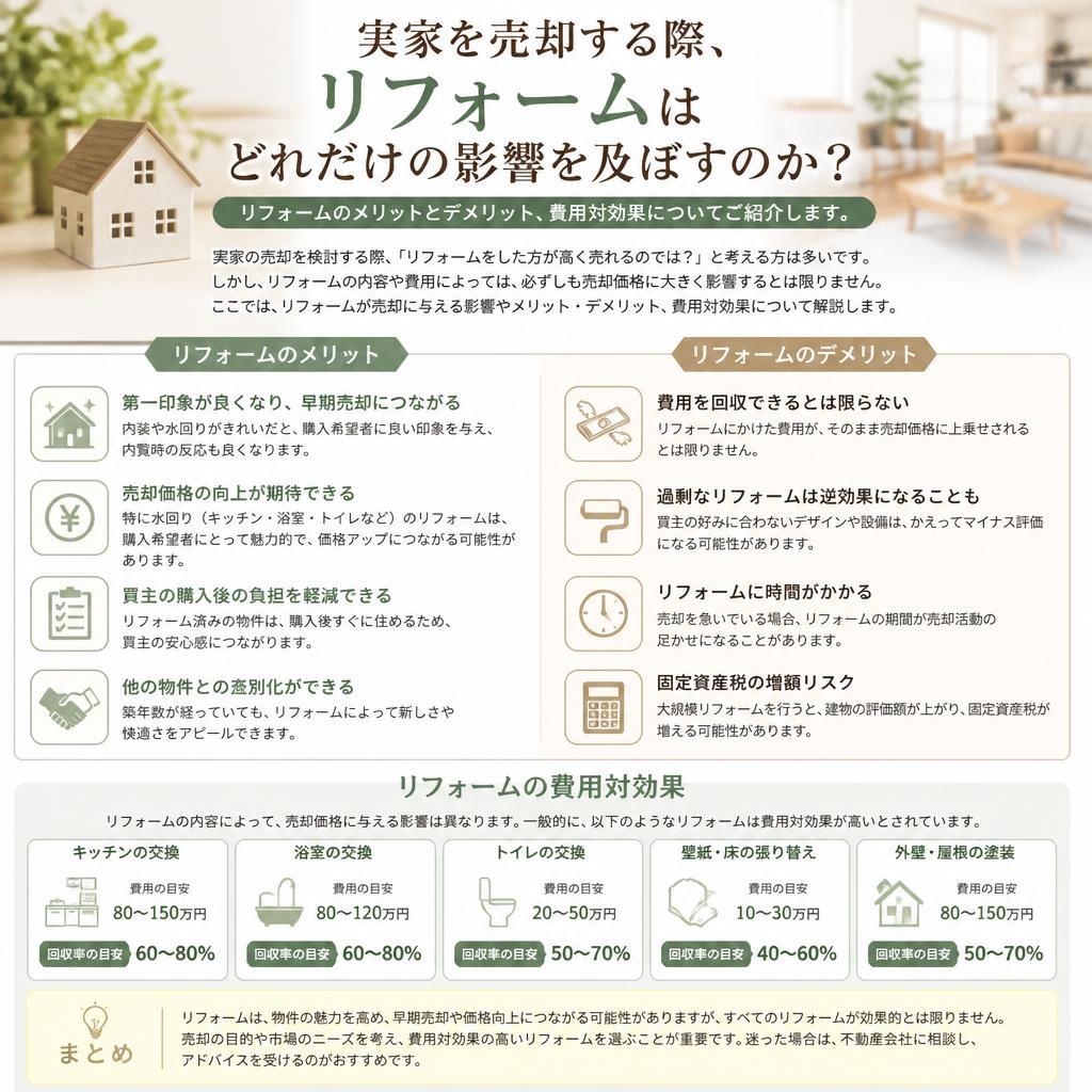 売却に伴うリフォームの必要性