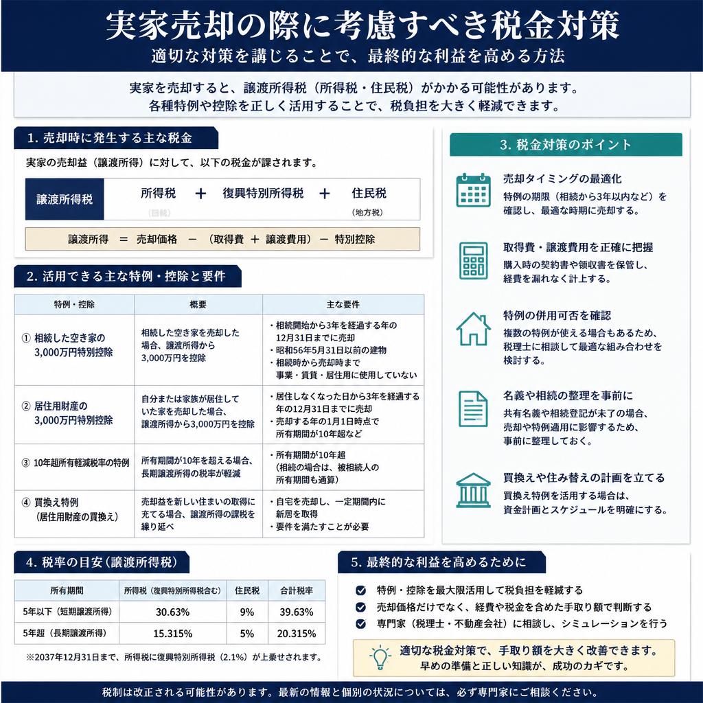 税金対策が実家売却に与える影響