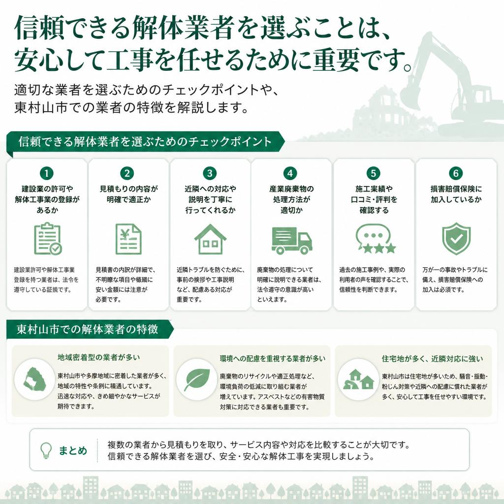 信頼できる解体業者の選び方