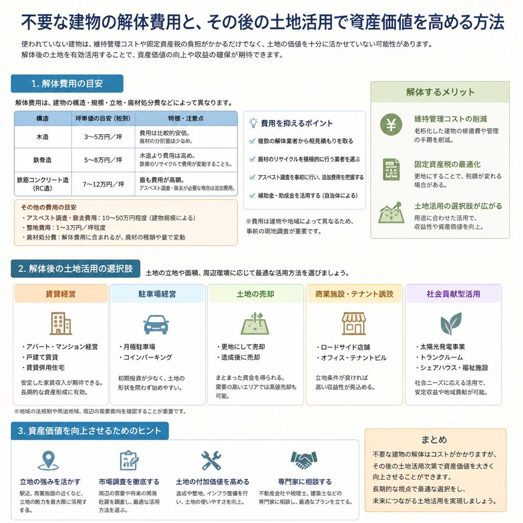 解体費用と土地活用の選択肢
