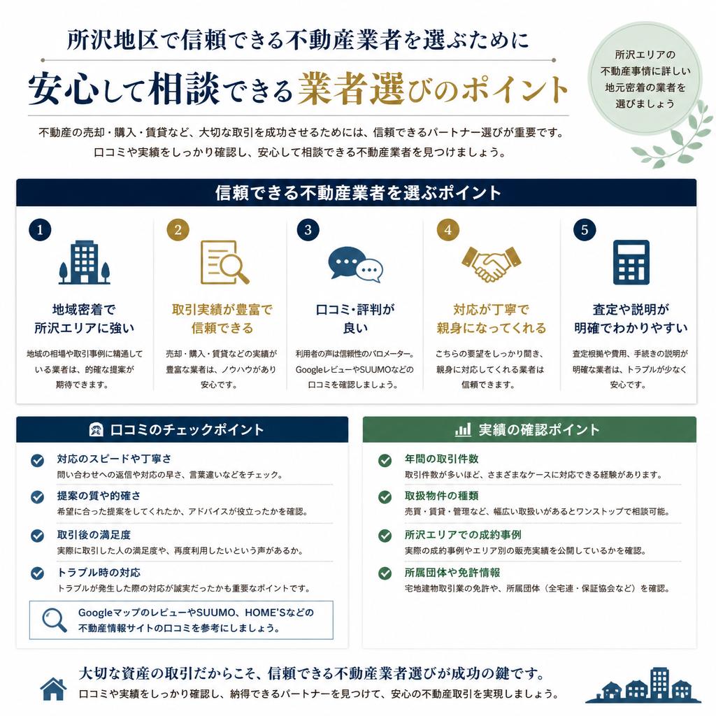 信頼できる不動産業者の選び方