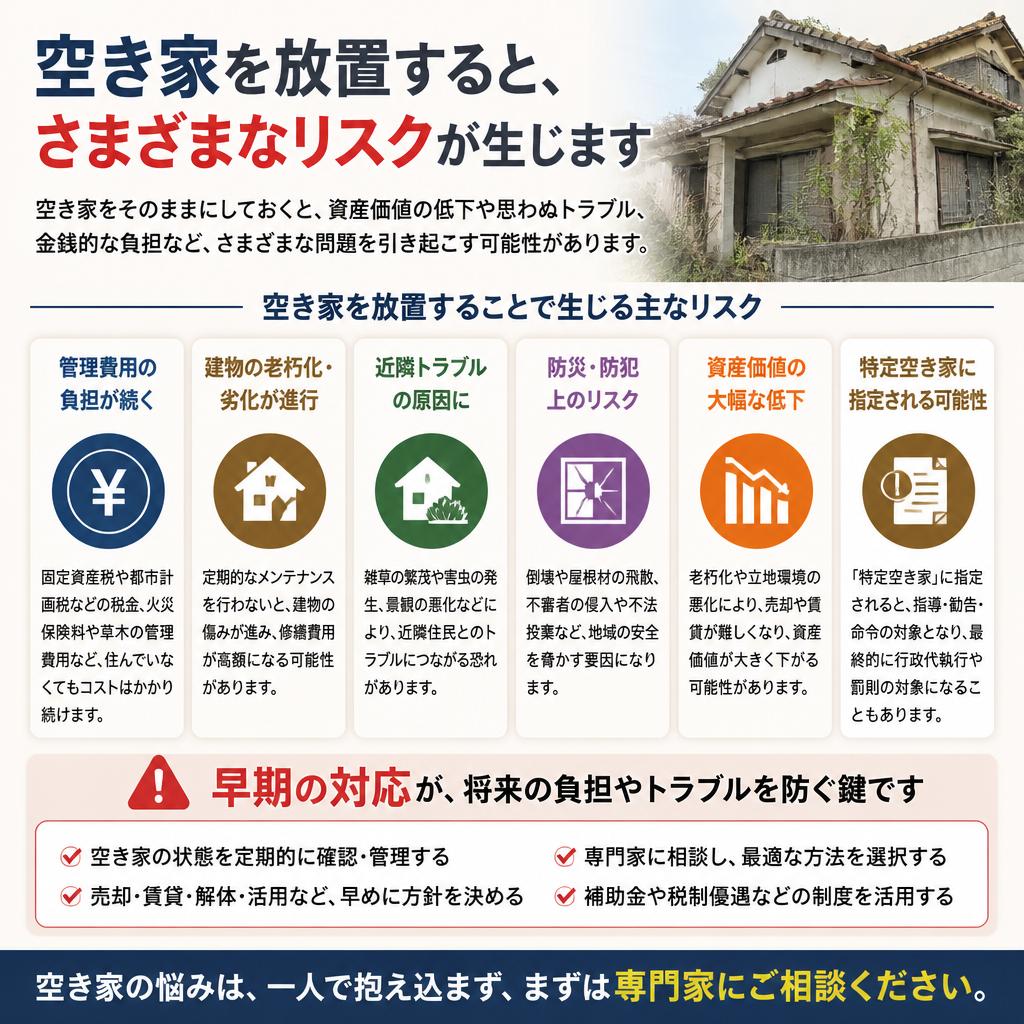 空き家を放置するリスクとは？