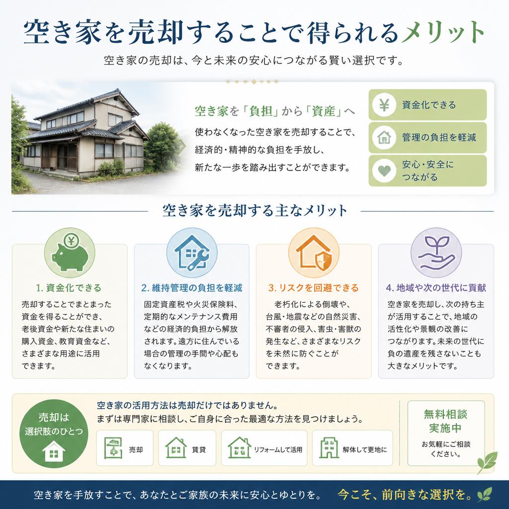 相続空き家の売却を考えるメリット