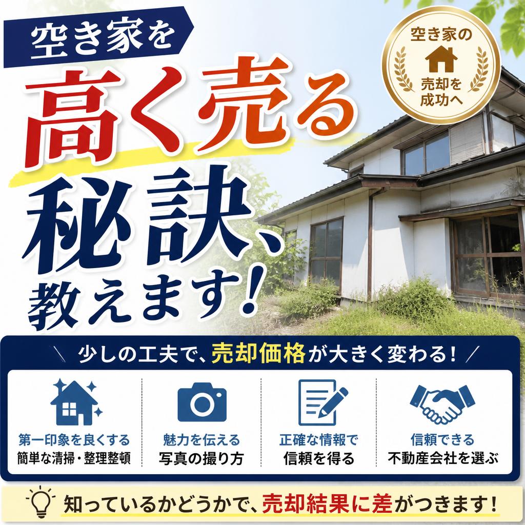 空き家を高く売る秘訣、教えます！