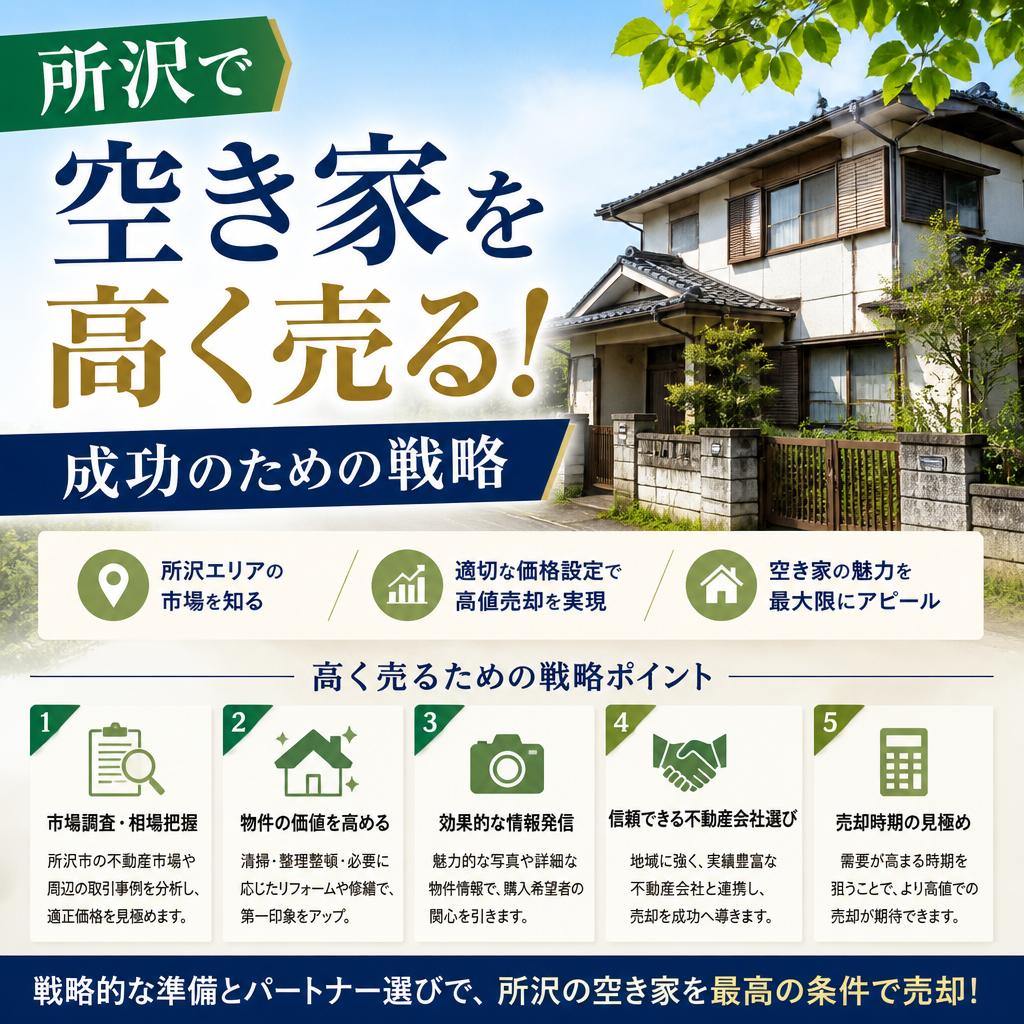 所沢で空き家を高く売る！成功のための戦略