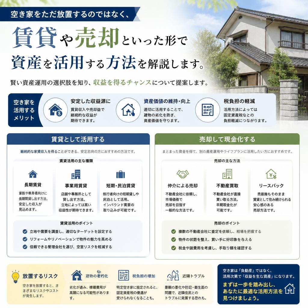 空き家を資産として活用する方法