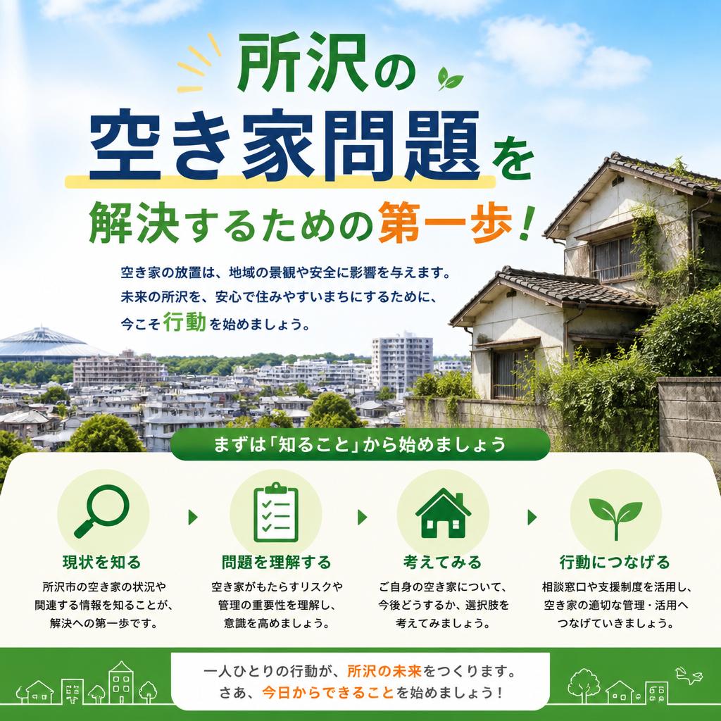 所沢の空き家問題を解決するための第一歩！