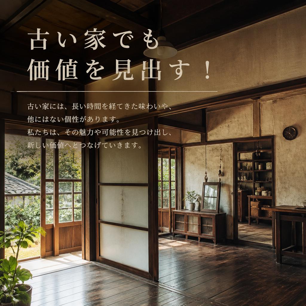 古い家でも価値を見出す！
