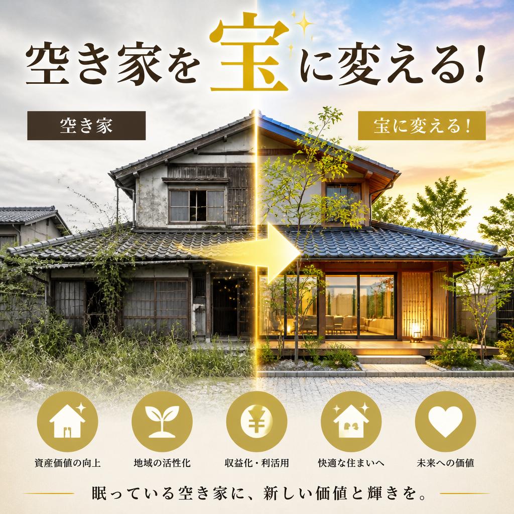 空き家を宝に変える！