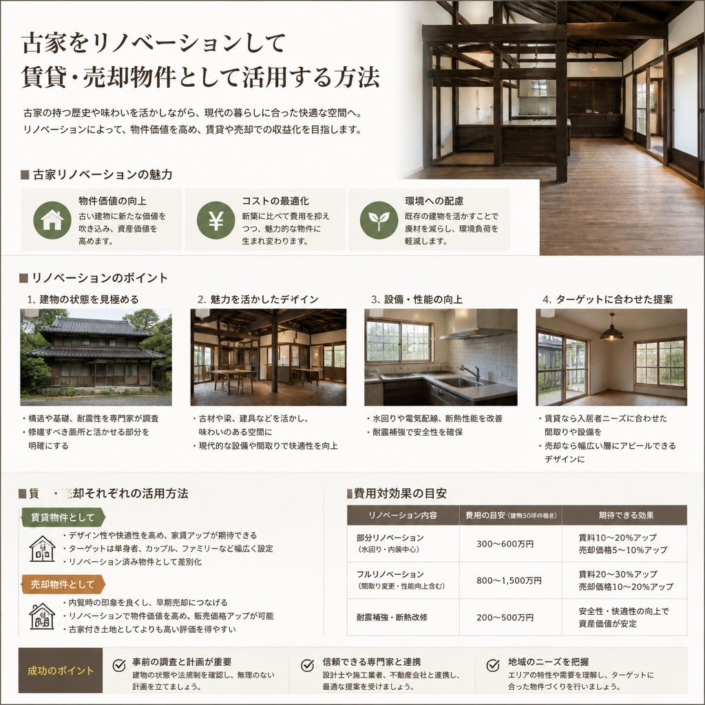 3. 古家のリノベーションによる利益