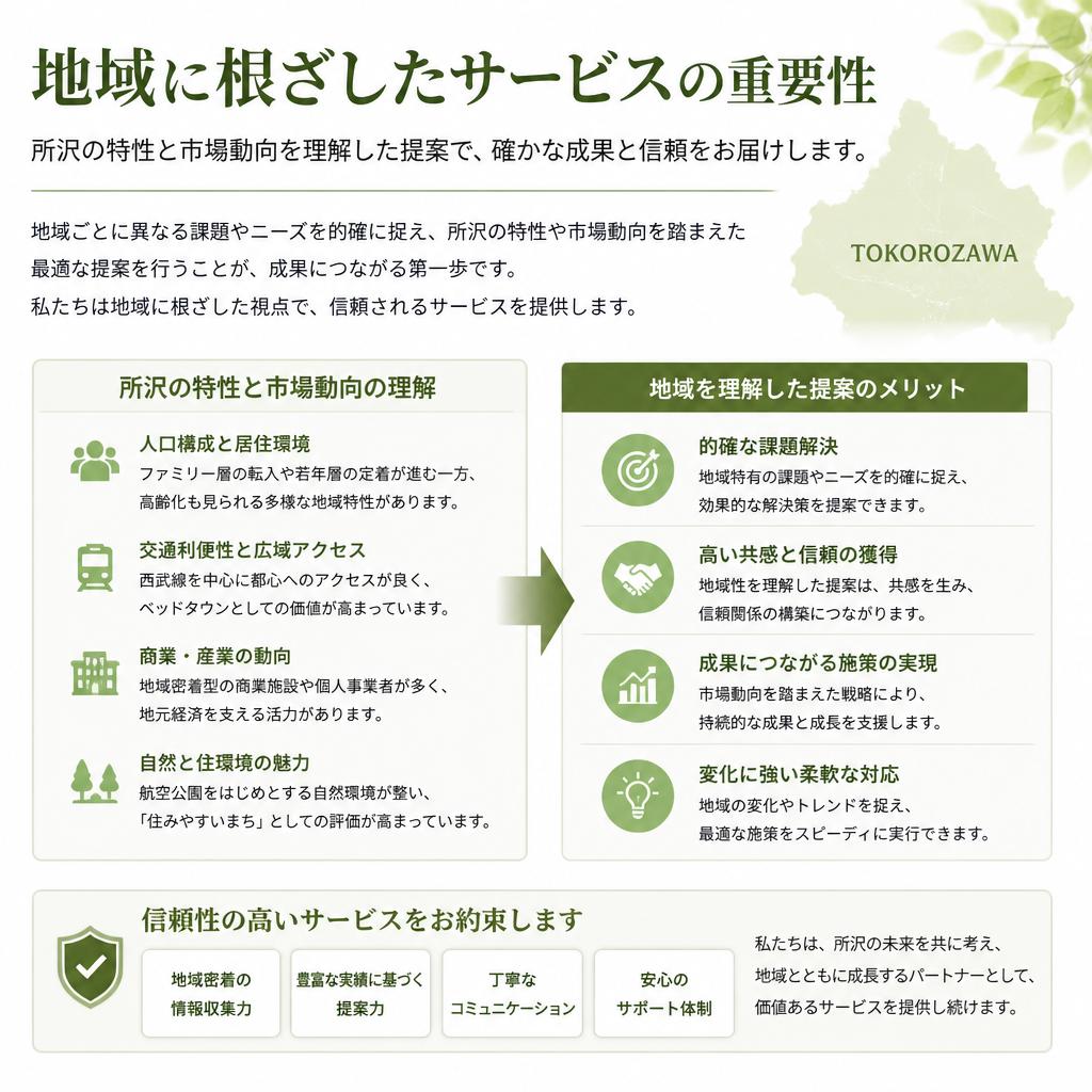 地域密着型の信頼性