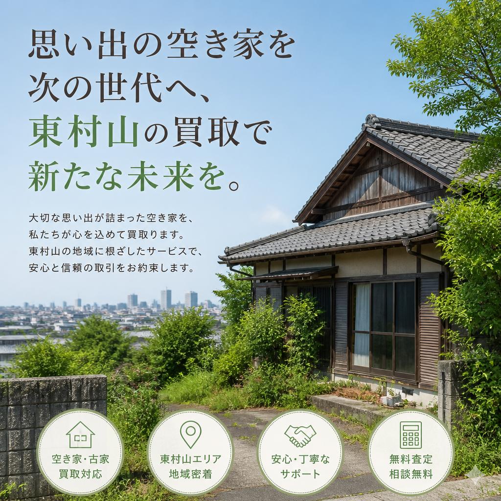 思い出の空き家を次の世代へ、東村山の買取で新たな未来を。