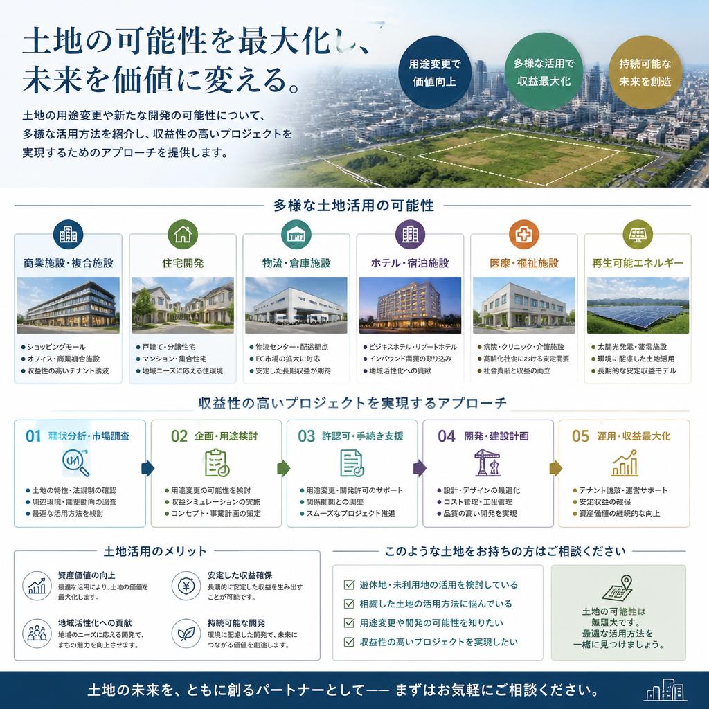 土地の活用方法と収益化の選択肢