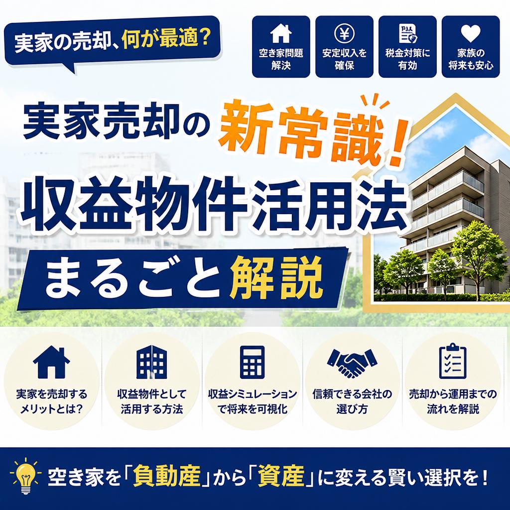 実家売却の新常識！収益物件活用法まるごと解説