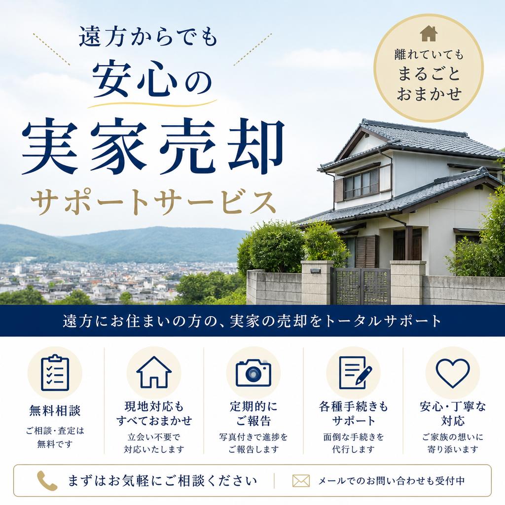 遠方からでも安心の実家売却サポートサービス