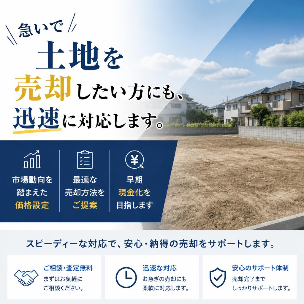 迅速な土地売却相談が可能