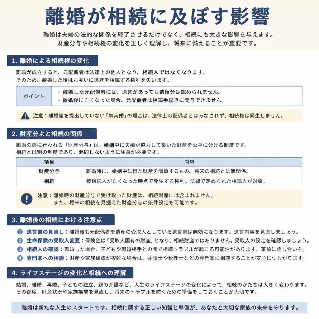 離婚が相続に与える影響