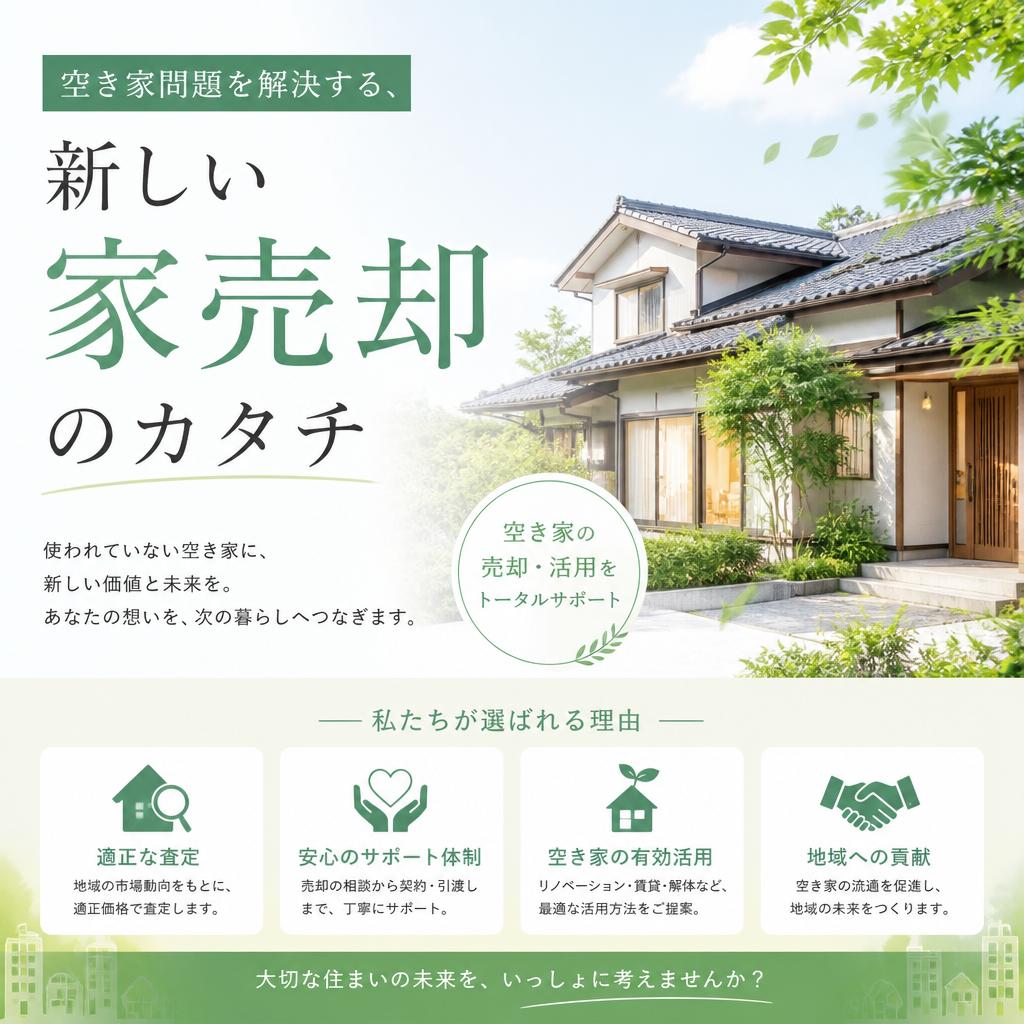 空き家問題を解決する、新しい家売却のカタチ