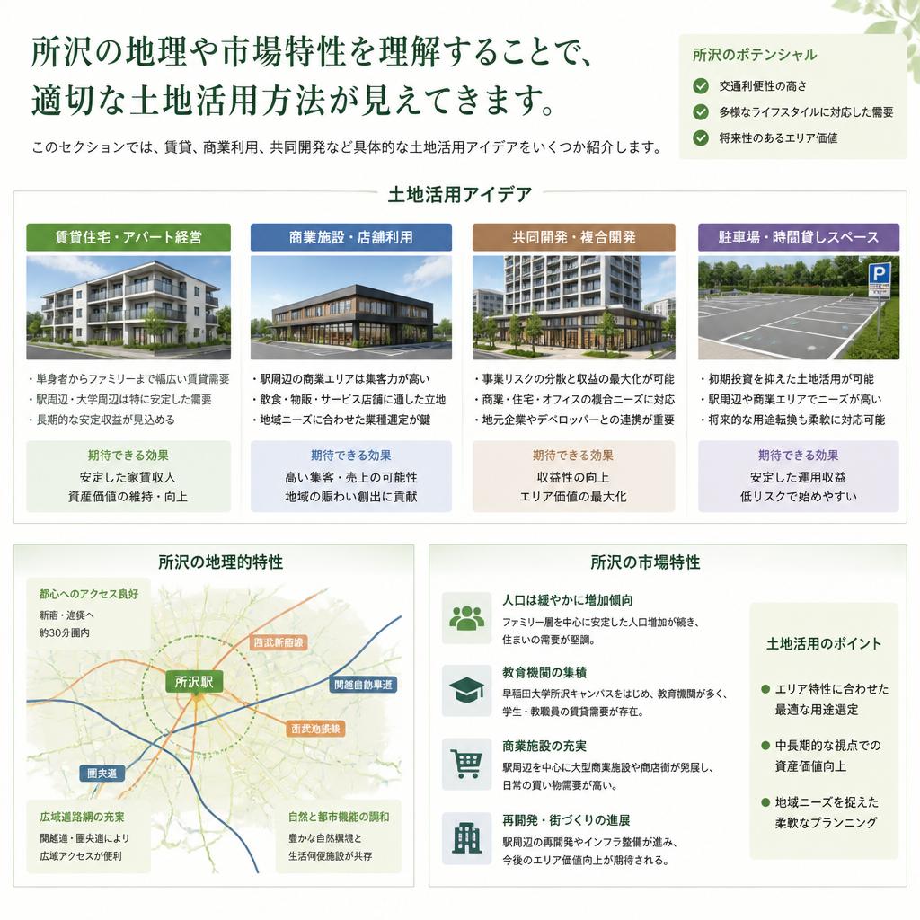 所沢における土地活用の選択肢
