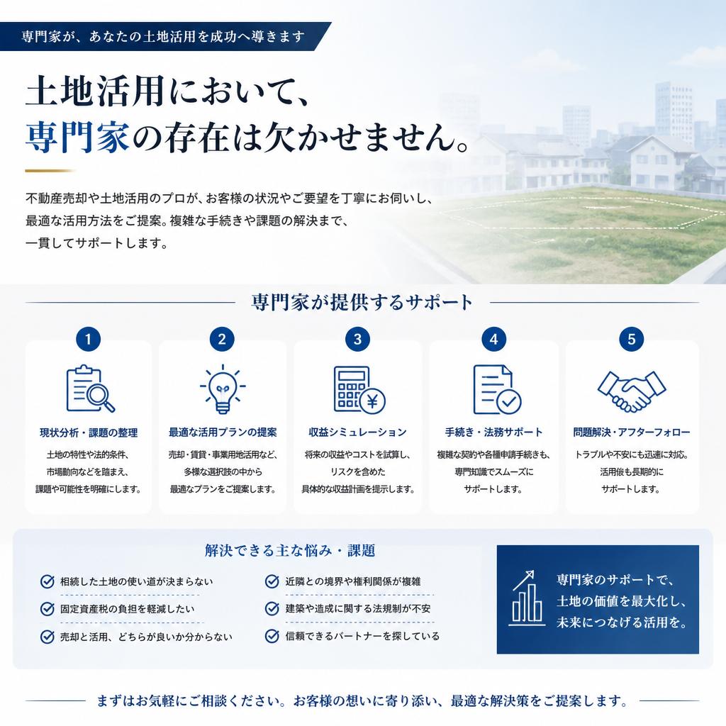 土地活用の核となる専門家の役割
