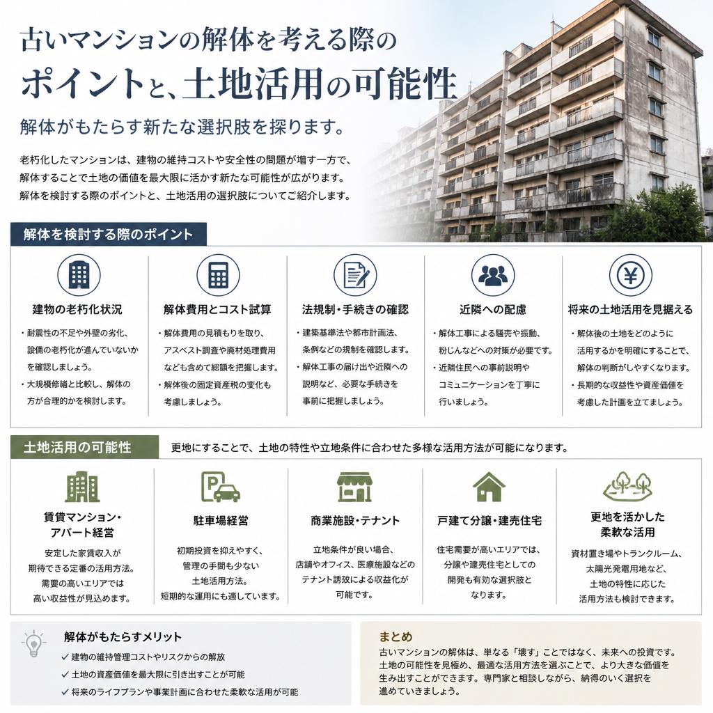 解体工事を検討するメリット