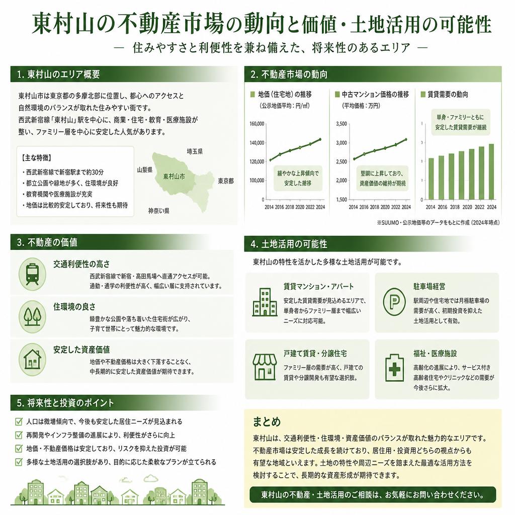 東村山エリアの不動産市場概況
