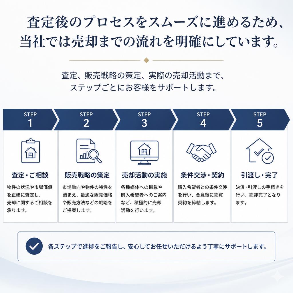 査定から売却までの流れ