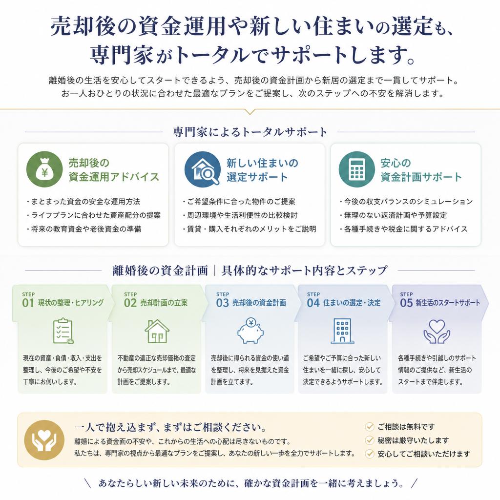 売却後の資金計画もしっかりサポート