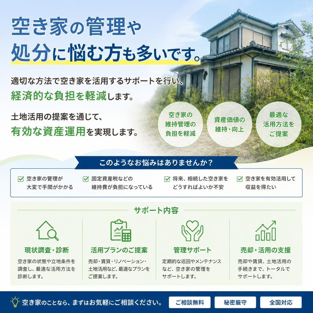 空き家や他の資産をどうするか？